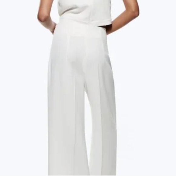 ZARA Culottes Wide Leg Trousers - White | 2242/878/712 - Size L - Picture 3 of 7
